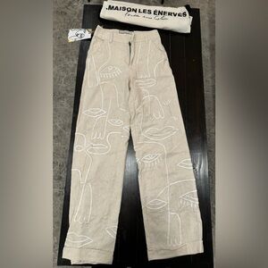 Maison Les Énervés - Siam Pant (Ivory) - BRAND NEW WITH TAGS AND DUSTER BAG